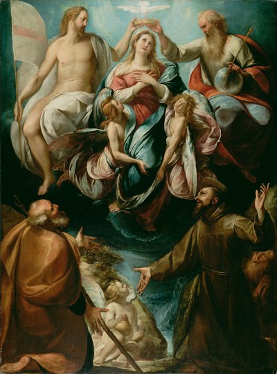 Krönung der Jungfrau mit den Heiligen Joseph und Franz von Assisi von Giulio Cesare Procaccini